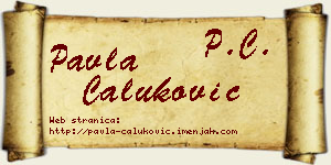 Pavla Čaluković vizit kartica